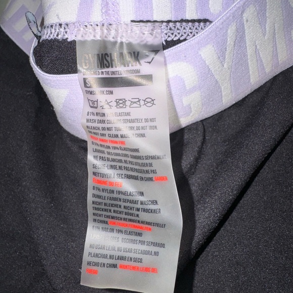 Small Gym shark cropped compression Leggings - Picture 4 of 5